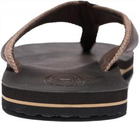 img 1 attached to Anbenser Mens Flip Flop Thong Sandals For Men Wide Width Arch Support - Brown, 7D(M)