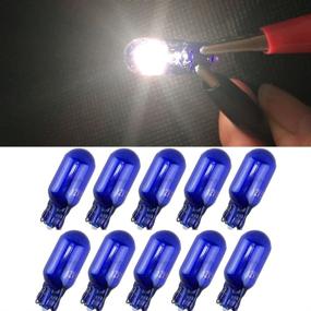 img 1 attached to 🚗 10pcs T10 W5W 168 194 Halogen Bulbs for Car - 12V White Side Light, Tail Light, Parking, Dome, Door, Map Lighting