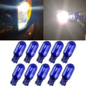 img 4 attached to 🚗 10pcs T10 W5W 168 194 Halogen Bulbs for Car - 12V White Side Light, Tail Light, Parking, Dome, Door, Map Lighting