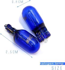 img 2 attached to 🚗 10pcs T10 W5W 168 194 Halogen Bulbs for Car - 12V White Side Light, Tail Light, Parking, Dome, Door, Map Lighting