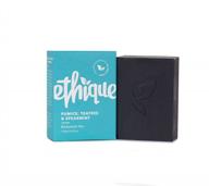 ethique exfoliating pumice soap bar with tea tree & spearmint - body wash for all skin types - plastic-free, vegan, cruelty-free, eco-friendly (4.23 oz pack of 1) logo
