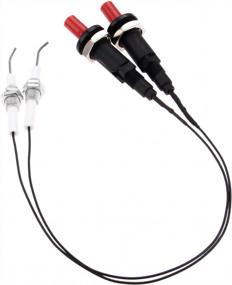 img 4 attached to 2 Sets Piezo Spark Ignition, Propane Push Button Piezo Igniter With Threaded Ceramic Electrode Ignition Plug Wire 30 CM, Type Of 1 Out 1, Fit For Gas Fireplace & Oven & Heater & Kitchen Lgniter