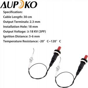 img 2 attached to 2 Sets Piezo Spark Ignition, Propane Push Button Piezo Igniter With Threaded Ceramic Electrode Ignition Plug Wire 30 CM, Type Of 1 Out 1, Fit For Gas Fireplace & Oven & Heater & Kitchen Lgniter