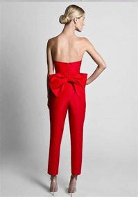 img 2 attached to Emmani Strapless Jumpsuit Dresses with Detachable Straps for Women's Clothing