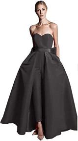 img 4 attached to Emmani Strapless Jumpsuit Dresses with Detachable Straps for Women's Clothing