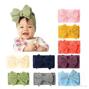 img 4 attached to Knotted Headbands Stretchy Toddlers JIAHANG Baby Care