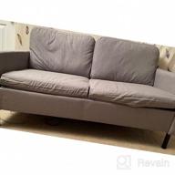 img 1 attached to Light Grey STHOUYN 56" W Fabric Loveseat Sofa With 2 USB, Small Couches For Living Room, Bedroom, Office - Easy Assembly & Comfy Cushion review by Michelle Ortiz
