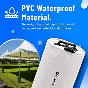 img 1 attached to 4-Pack Anavim Canopy Water Weight Bags - Ideal For Canopies, Speaker Stands, Tents, Tailgating, And More - White