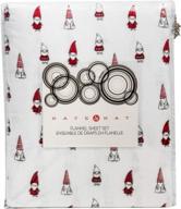 gnomes winter holiday cotton flannel bedding logo