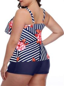 img 2 attached to 👙 Yonique Tankini Slimming Swimwear Swimsuit: Flattering Women's Clothing for Stylish Swimsuits & Cover Ups