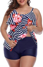 img 3 attached to 👙 Yonique Tankini Slimming Swimwear Swimsuit: Flattering Women's Clothing for Stylish Swimsuits & Cover Ups