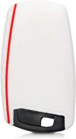 img 2 attached to Stylish kwmobile Key Cover Compatible with BMW - White/Red for Ultimate Protection and Style