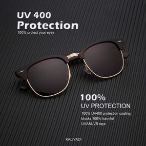 img 3 attached to Polarized Semi-Rimless Sunglasses: The Ultimate Driving Sun Protection For Men And Women