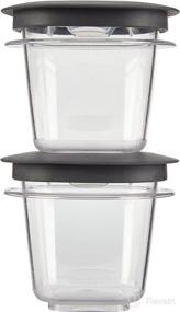 img 3 attached to 🍱 Rubbermaid Premier Easy Find Lids Food Storage Containers, 0.5 Cup, Gray, Pack of 2