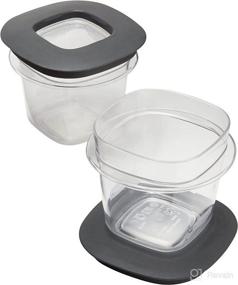 img 2 attached to 🍱 Rubbermaid Premier Easy Find Lids Food Storage Containers, 0.5 Cup, Gray, Pack of 2