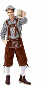img 2 attached to Men'S German Bavarian Oktoberfest Costume - Premium Quality Lederhosen By GRAJTCIN