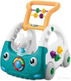 img 4 attached to 🎶 EINSTEM Sit to Stand Learning Baby Walker: A 4-in-1 Remote Control Activity Center for 6-18 Months with Music, Building Blocks - Perfect Toddler Gift!