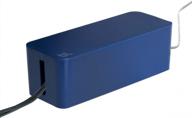 moonlight blue cable management system: bluelounge cablebox logo