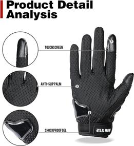 img 2 attached to Motorcycle Gloves Motorbike Leather Touch Screen