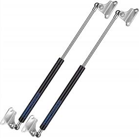 img 4 attached to 2Pcs 20" 55LB Gas Prop Struts Shocks With L-Type Mounting Brackets, 245N Lift-Support For RV Bed TV Cabinet Floor Hatch Garbage Storage Box Lid - ARANA