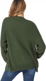 img 1 attached to Women'S Oversized Chunky Knit Cardigan Sweater W/ Button Closure & Pockets - Fuinloth