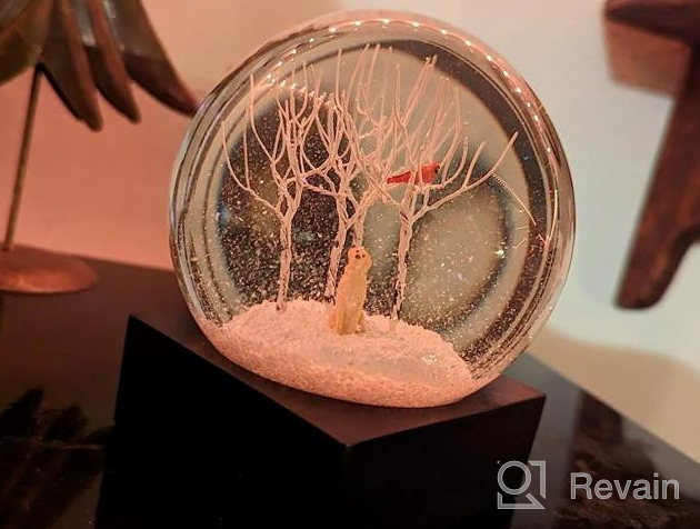 img 1 attached to Delightful Winter Wonderland: Lab In The Woods Snow Globe review by Joshua Pilla