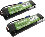 high capacity nimh rc battery pack - ovonic 7.2v 3600mah with ec3 connector, suitable for traxxas, losi, associated, hpi, kyosho, tamiya, quadcopter drone hobby - 2 pack logo