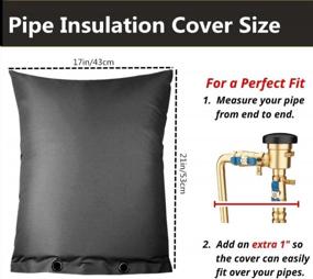 img 1 attached to Insulated Backflow Preventer Cover Pouch For Outdoor Pipelines, Winter Well Head And Sprinkler Valve Protection, Water Well Pump Covers - Black