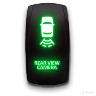 premium rear view camera: green laser etched toggle switch 20a 12v - vertical rocker switch 5-pin dpst logo