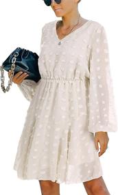 img 4 attached to Stylish and Breathable: KIRUNDO Womens Summer Sleeves Chiffon Dresses for Women