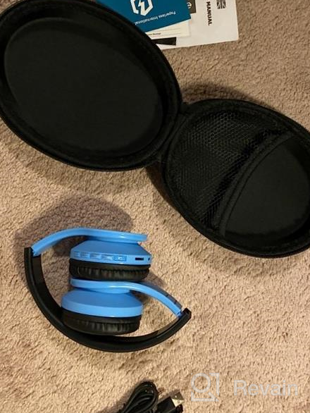 img 1 attached to Wireless Foldable Headphones For Kids With Mic, 85DB Volume Limit, Micro SD/FM, Bluetooth And Wired Headset For Cellphones, Tablets, PCs - PowerLocus review by Jayt Shields