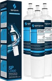 img 4 attached to Поддерживайте чистоту воды в холодильнике с помощью сменного фильтра SpiroPure SP-LE600, сертифицированного NSF (3 шт. в упаковке)