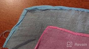 img 5 attached to Прозрачный шифоновый платок с квадратным вырезом MissShorthair в винтажном стиле для женщин