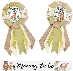 img 1 attached to 🌿 Woodland Mommy-to-Be Sash for Baby Shower, Daddy-to-Be Baby Shower Corsage Pin Set, Mommy-to-Be Sash, Woodland-Theme Balloons for Gender Reveal Party Boy Girl Photo Prop and New Parents Gift