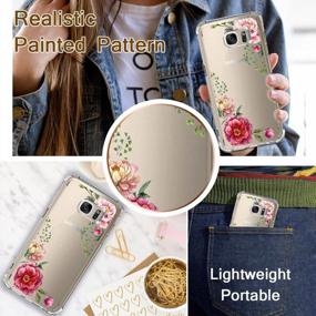 img 3 attached to Flowery Samsung Galaxy S7 Case - Iessvi Girl Floral Pattern Clear TPU Soft Slim Cover