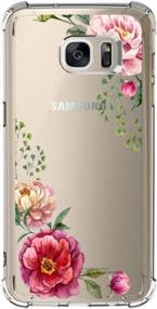 img 4 attached to Flowery Samsung Galaxy S7 Case - Iessvi Girl Floral Pattern Clear TPU Soft Slim Cover