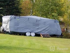 img 8 attached to Premium Water-Repellent Travel Trailer Cover For 24'-27'Ft RVs With Reflective Panels, Air Vent System, And Multiple Zippered Panels For Effortless Access