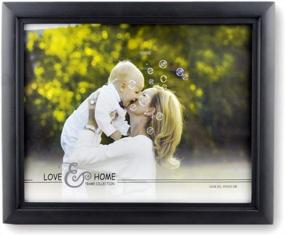 img 1 attached to Solid Wood Document/Picture Frame With Plexiglass, Spiretro 8 X 10 Inch Classic Curve Edge, Vertical And Horizontal Display, For Tabletop Or Wall Mounting Photo Frame, Plain Gallery Black