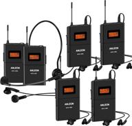 anleon mtg100 902mhz-927mhz tour guide wireless system church system translation equipment simultaneous interpretation equipment: 1 transmitter and 5 receivers logo