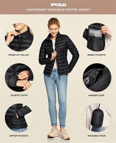 img 2 attached to TSLA Womens Lightweight Packable Water Resistant Women's Clothing ~ Coats, Jackets & Vests