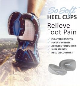 img 2 attached to Experience Comfort And Pain Relief With Tuli'S So Soft Heavy Duty Gel Heel Cups For Plantar Fasciitis And Heel Pain