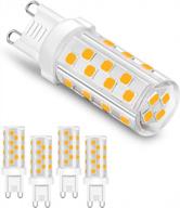 efficient and versatile: 5-pack g9 led bulbs with dimmable warm white light and equivalent 35w-40w halogen output logo