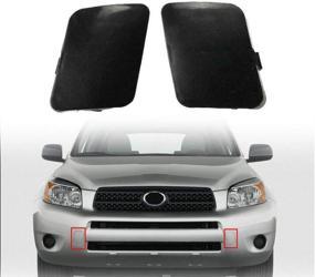 img 4 attached to 🔧 Labwork Front Left Right Bumper Tow Hook Bracket Cover Cap Replacement for Toyota RAV4 2006-2009 - Durable and OEM Compatible
