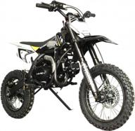 x-pro black 125cc kids dirt bike pit bike с полуавтоматической коробкой передач и большими шинами 14"/12" - идеально подходит для молодых райдеров! логотип