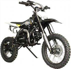 img 4 attached to X-PRO Black 125Cc Kids Dirt Bike Pit Bike With Semi-Automatic Transmission And Large 14"/12" Tires - Perfect For Youth Riders!