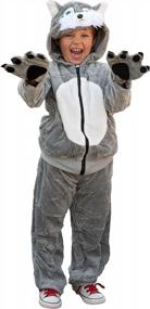 img 3 attached to Детский костюм волка, костюм оборотня, хаски, комбинезон с капюшоном, толстовка, куртка для девочек и мальчиков