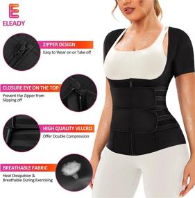 img 1 attached to Trim Your Waistline With Eleady Women'S Neoprene Corset Trimmer Belt & Sweat Suit Combo