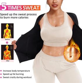 img 3 attached to Trim Your Waistline With Eleady Women'S Neoprene Corset Trimmer Belt & Sweat Suit Combo