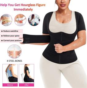 img 2 attached to Trim Your Waistline With Eleady Women'S Neoprene Corset Trimmer Belt & Sweat Suit Combo