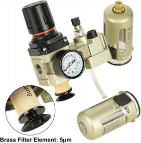 img 3 attached to Hromee 3-In-1 Air Compressor Filter Regulator Lubricator Combo With Pressure Gauge And Auto Drain